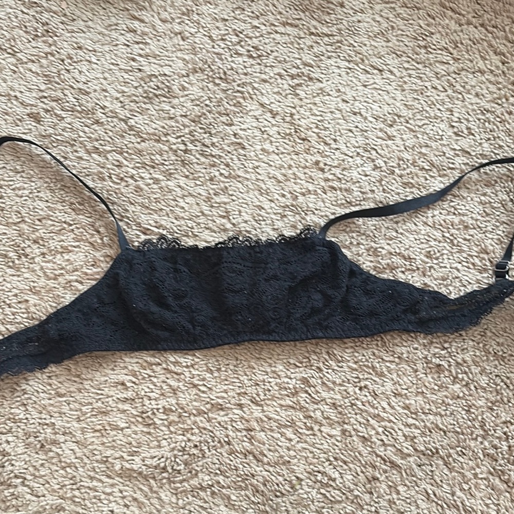 Boohoo Black Lace Bra Intimates & Sleepwear